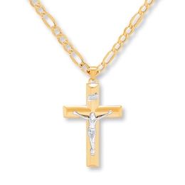 Crucifix Necklace 10K Yellow Gold 20"