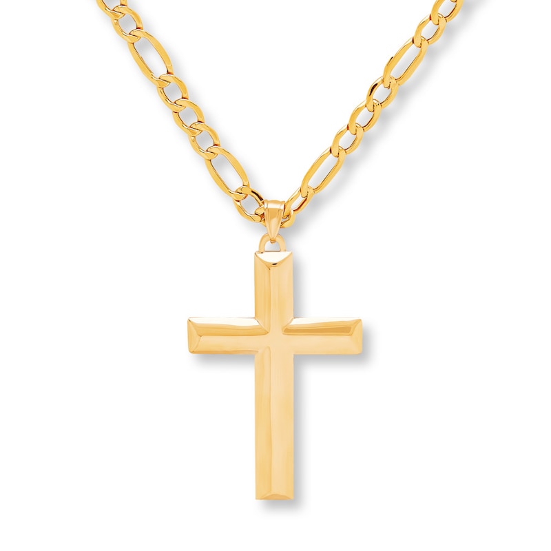 Main Image 4 of Crucifix Necklace 10K Yellow Gold 20&quot;