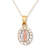 Thumbnail Image 1 of Our Lady of Guadalupe Children's Necklace 14K Two-Tone Gold