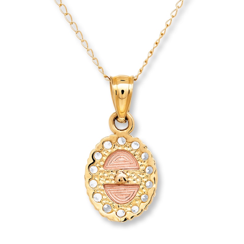 Our Lady of Guadalupe Children's Necklace 14K Two-Tone Gold