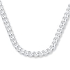 Thumbnail Image 0 of Solid Curb Chain Necklace 14K White Gold 20"