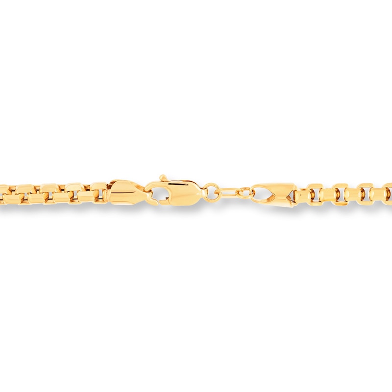 Main Image 2 of Box Chain Necklace Hollow 10K Yellow Gold 22&quot;