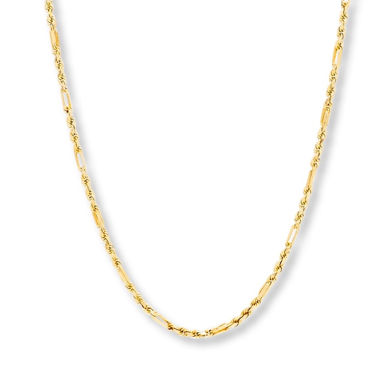 Solid Milano Rope Chain Necklace 10K Yellow Gold 18