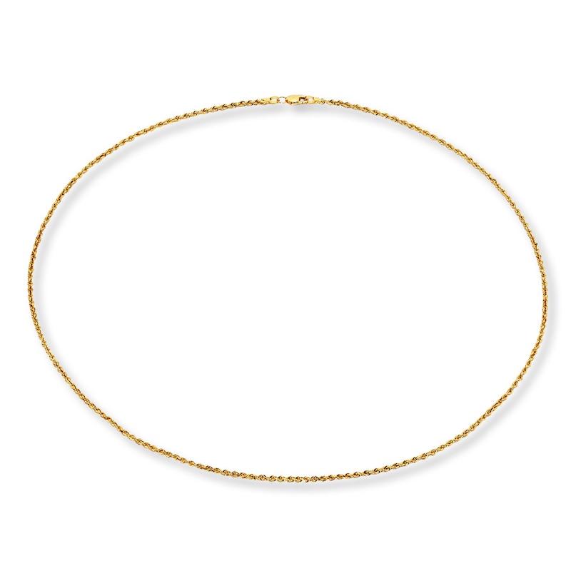 14K Yellow Gold Rope Chain Necklace, Rope Necklace, Gold Chain, Gold Necklace, 22 inch Necklace, Gold Jewelry 3mm 5.5 Grams , Shop LC