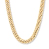 Thumbnail Image 0 of Hollow Miami Cuban Chain Necklace 10K Yellow Gold 22"