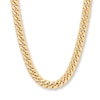 Thumbnail Image 1 of Miami Cuban Chain Necklace Hollow 10K Yellow Gold 22&quot;