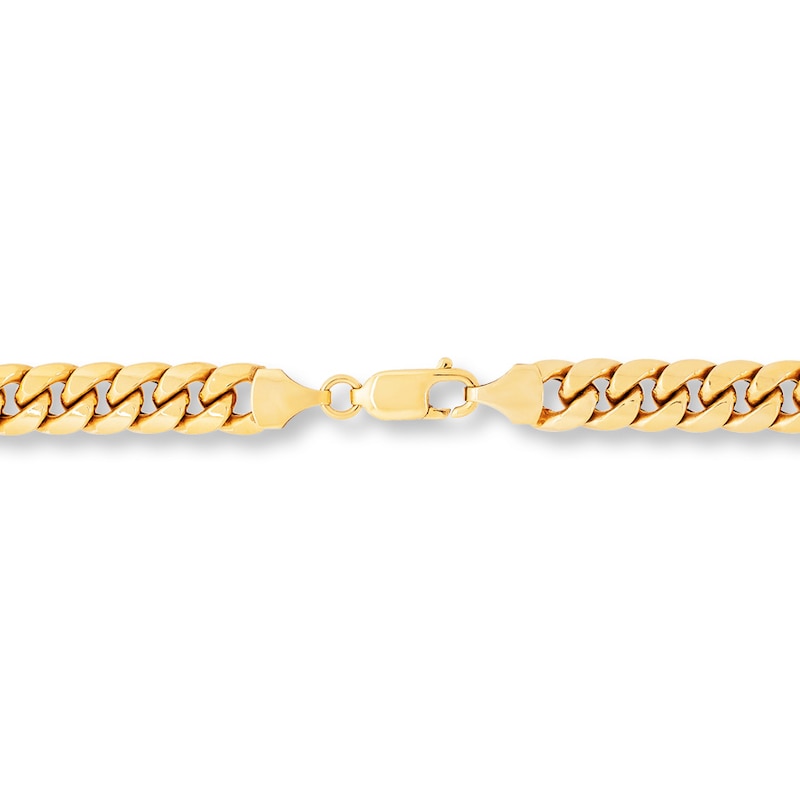 Hollow Miami Cuban Chain Necklace 10K Yellow Gold 22"