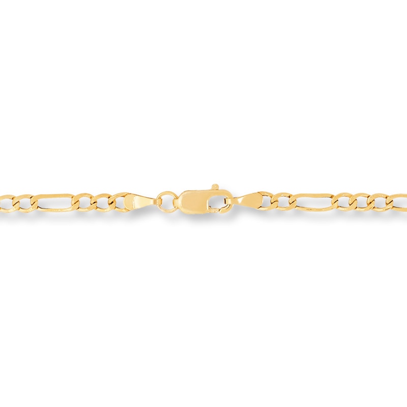 Main Image 2 of Figaro Link Chain Hollow 14K Yellow Gold 20&quot;