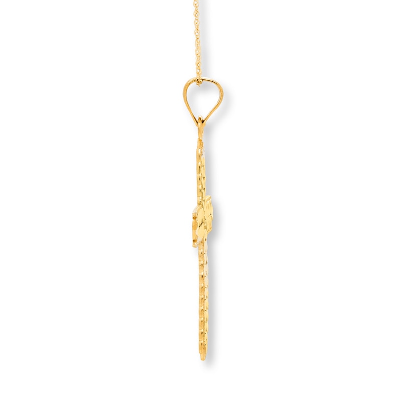 Main Image 2 of Reversible Cross Necklace 14K Yellow Gold 18&quot;