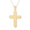 Thumbnail Image 3 of Reversible Cross Necklace 14K Yellow Gold 18&quot;