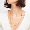Thumbnail Image 3 of Cuban Curb Chain Necklace Solid 14K Yellow Gold 22&quot;