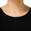 Thumbnail Image 2 of Heart Choker Necklace 10K Yellow Gold 16"