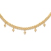Thumbnail Image 1 of Dangle Bead Choker Necklace 10K Yellow Gold 16&quot;