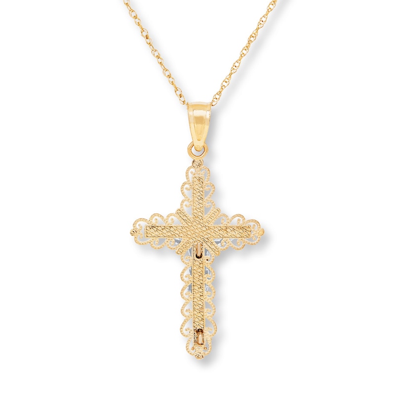 Main Image 4 of Crucifix Necklace 10K Yellow Gold 18&quot;