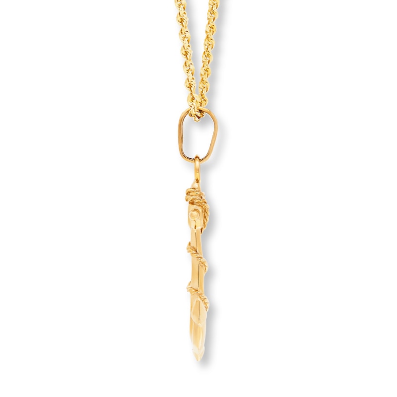 Main Image 2 of Anchor Necklace 10K Yellow Gold 22&quot;