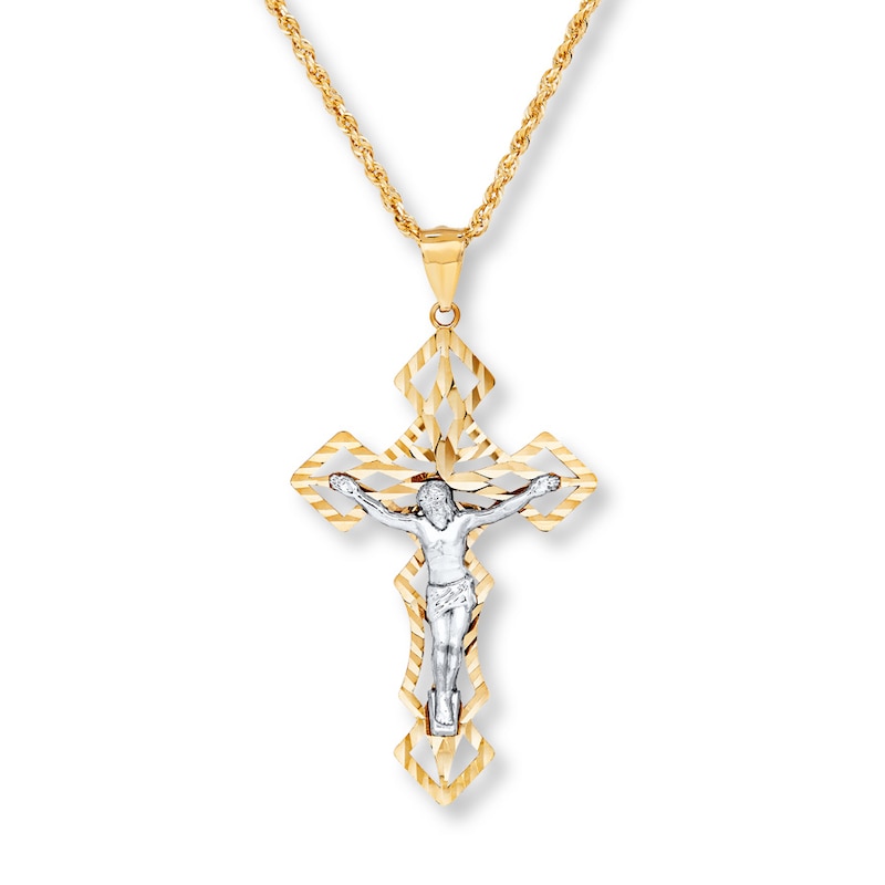 Main Image 1 of Crucifix Necklace 10K Yellow Gold 22&quot;
