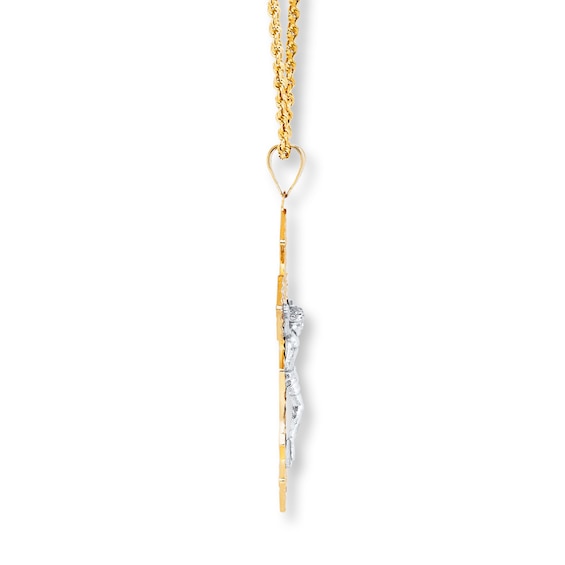 Thumbnail Image 2 of Crucifix Necklace 10K Yellow Gold 22"