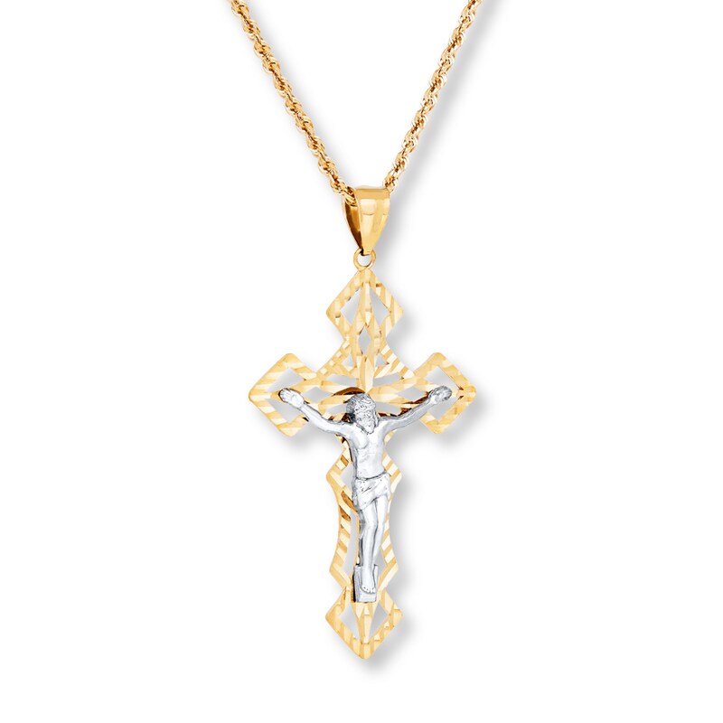 Main Image 3 of Crucifix Necklace 10K Yellow Gold 22&quot;