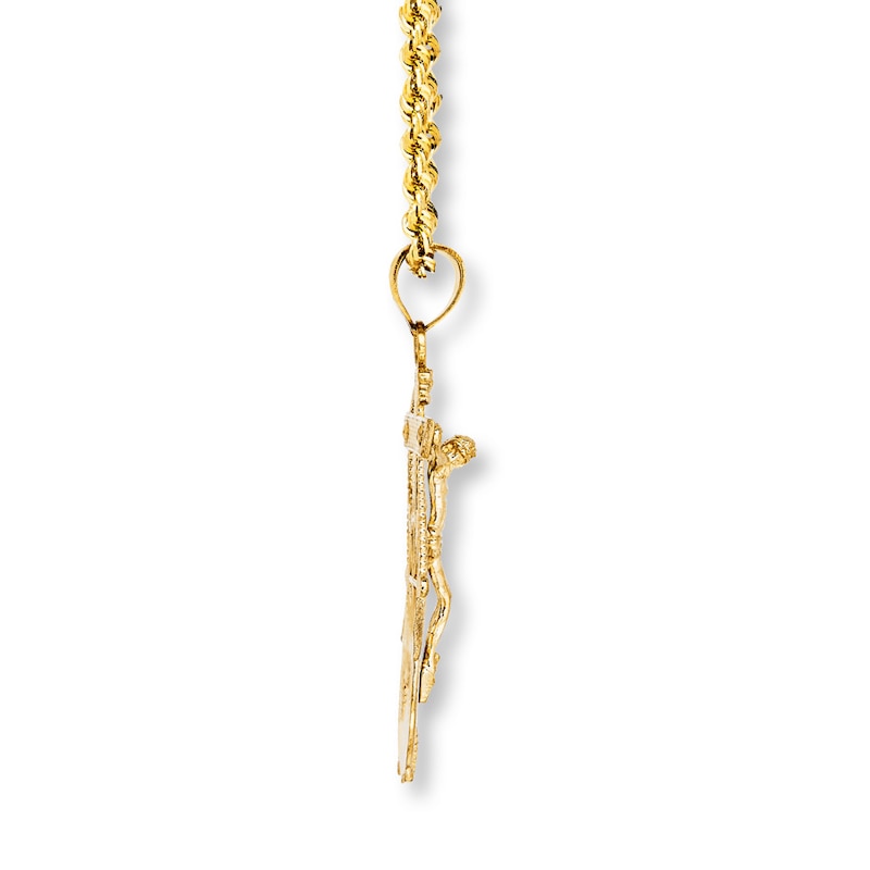 Main Image 2 of Cross Anchor Necklace 10K Yellow Gold 22&quot;
