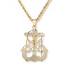 Thumbnail Image 3 of Cross Anchor Necklace 10K Yellow Gold 22"