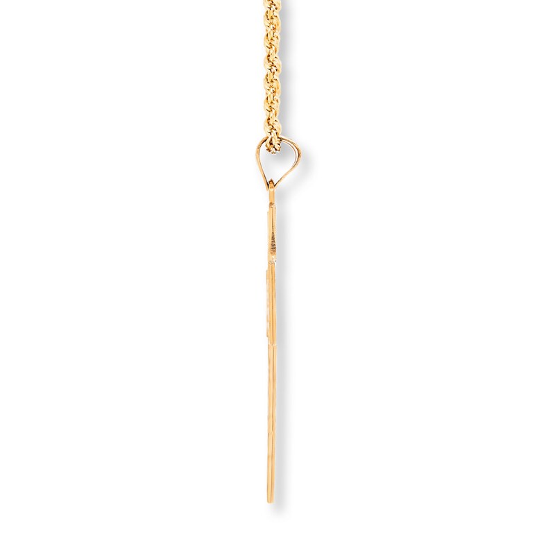 Main Image 2 of Cross Necklace Spanish Lord's Prayer 10K Yellow Gold 22&quot;