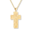 Thumbnail Image 3 of Cross Necklace Spanish Lord's Prayer 10K Yellow Gold 22&quot;