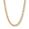 Thumbnail Image 1 of Twisted Link Chain Necklace Hollow 10K Yellow Gold 20&quot;