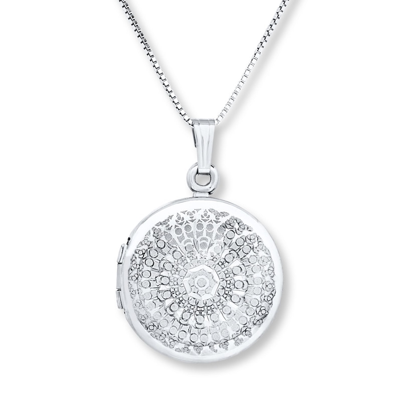 Main Image 1 of &quot;It's a Beautiful Life&quot; Locket Necklace Sterling Silver 18&quot;
