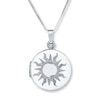 Thumbnail Image 0 of "You Are My Sunshine" Locket Necklace Sterling Silver 18"