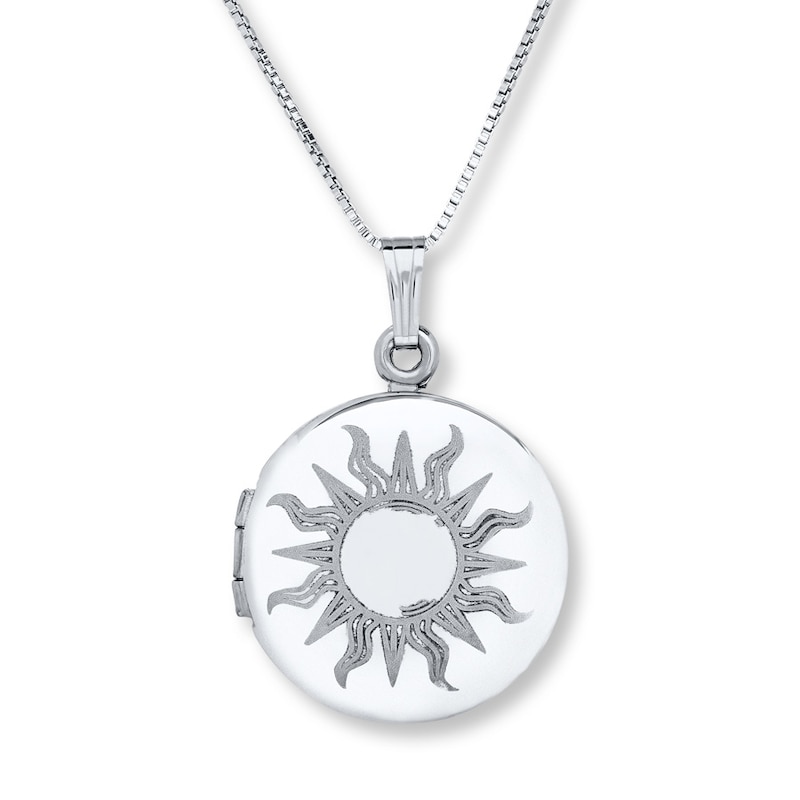 "You Are My Sunshine" Locket Necklace Sterling Silver 18"