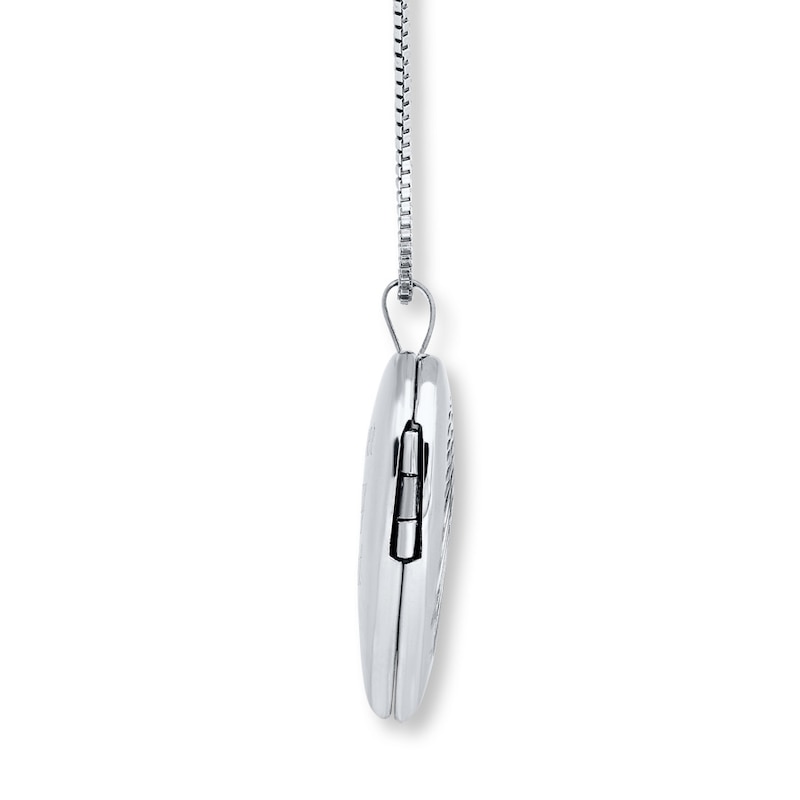 Main Image 2 of &quot;Forever in My Heart&quot; Locket Necklace Sterling Silver 18&quot;