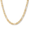 Thumbnail Image 1 of Figaro Chain Necklace Hollow 10K Yellow Gold 22"
