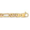 Thumbnail Image 2 of Figaro Chain Necklace Hollow 10K Yellow Gold 22"
