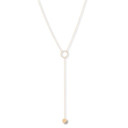 Disc Lariat Necklace 14K Yellow Gold 18"