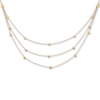 Thumbnail Image 1 of Triple Strand Station Necklace 14K Yellow Gold 17&quot;