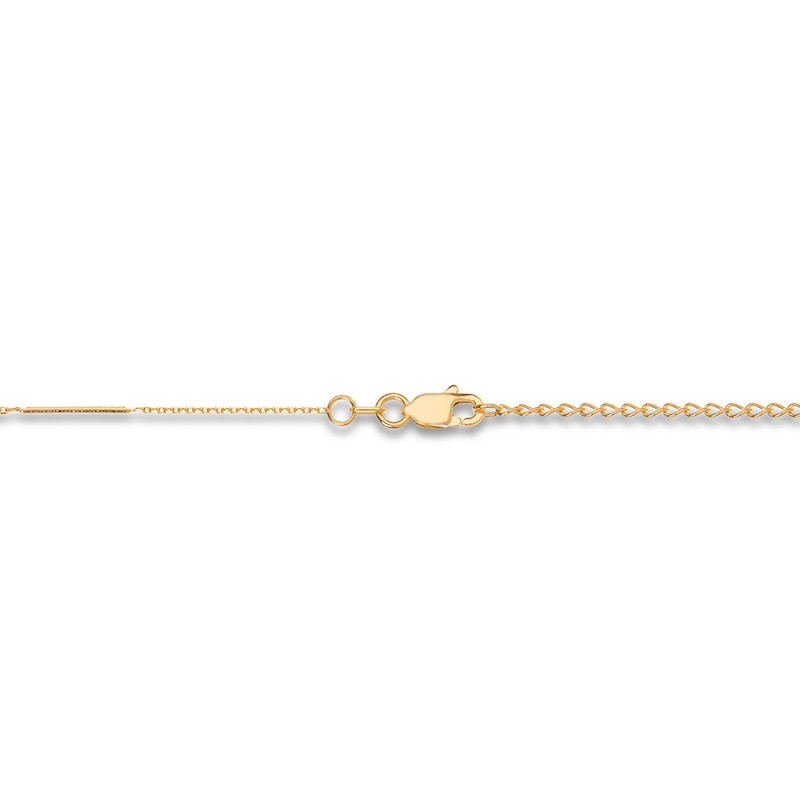 Main Image 2 of Rectangle Station Necklace 14K Yellow Gold 18&quot;
