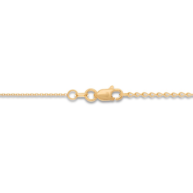 Main Image 2 of Heart Paw Print Necklace 14K Yellow Gold 18&quot;