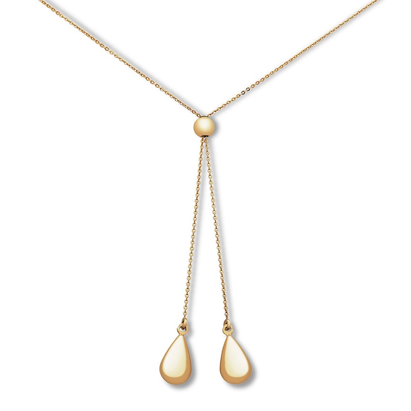 Bolo Necklace 10K Yellow Gold 28"