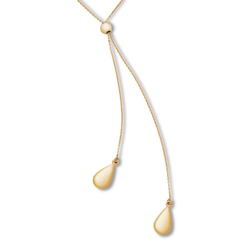 Bolo Necklace 10K Yellow Gold 28"
