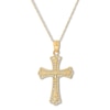 Thumbnail Image 2 of Crucifix Necklace 10K Two-Tone Gold 18"