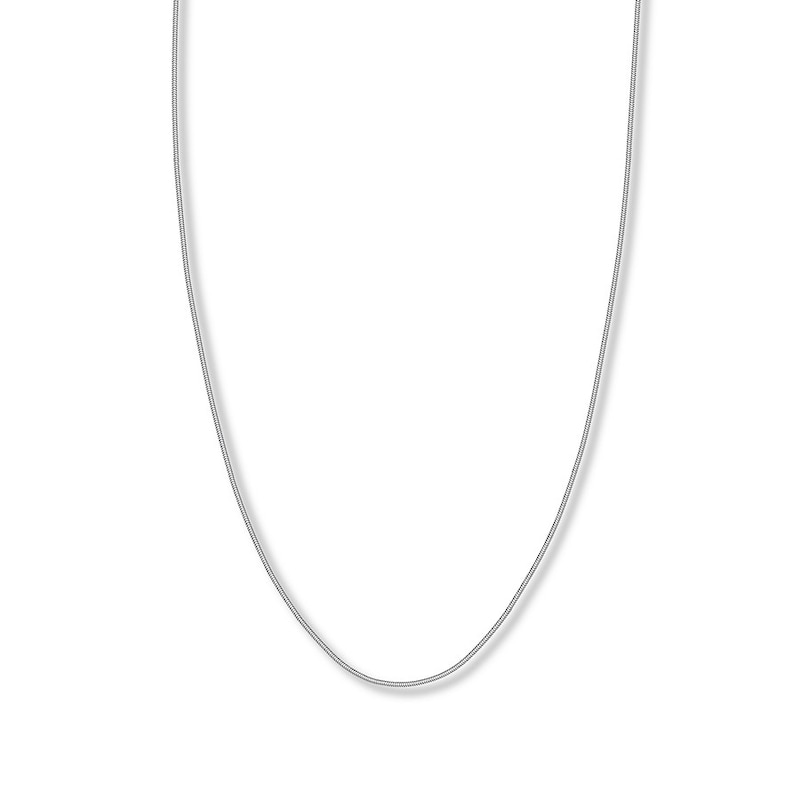 Main Image 1 of Snake Chain Hollow 14K White Gold 18&quot;