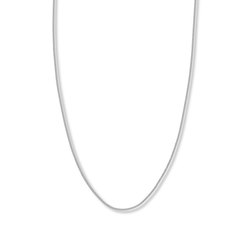 Hollow Snake Chain 14K White Gold 20"