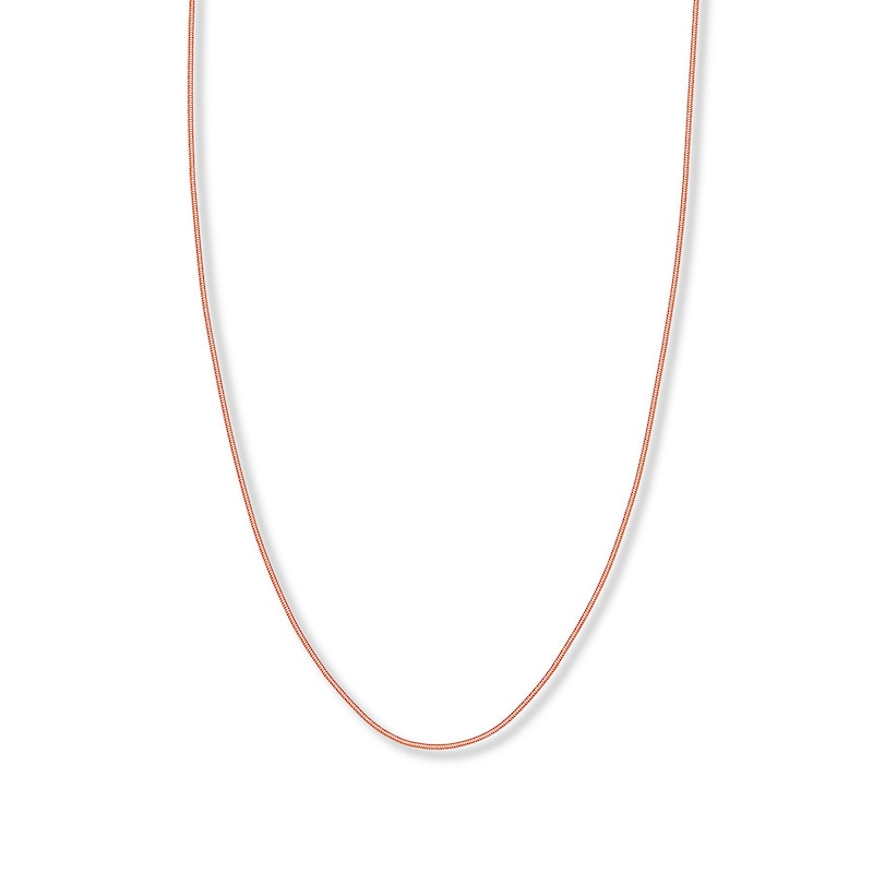 Main Image 1 of Snake Chain Hollow 14K Rose Gold 16&quot;