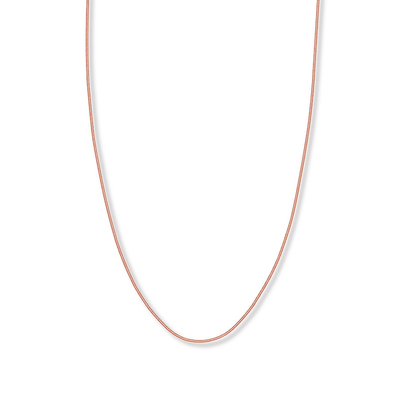 Main Image 1 of Snake Chain Hollow 14K Rose Gold 18&quot;