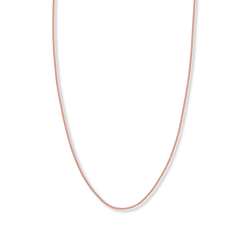 Main Image 1 of Snake Chain Hollow 14K Rose Gold 24&quot;