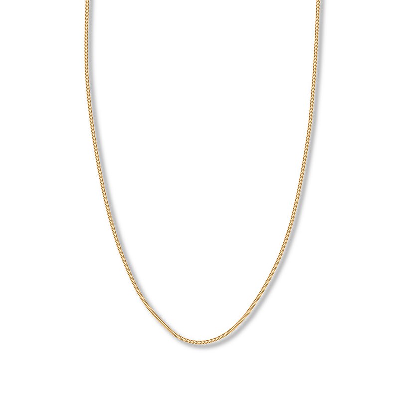 Leslies Real 14kt Yellow Gold .8 mm D/C Octagonal Snake Chain; 20 inch Leslies Real 14kt Yellow Gold .8 mm D/C Octagonal Snake Chain; 20 inch