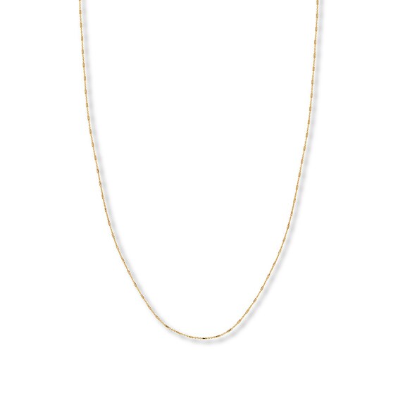Cable Chain Solid 14K Yellow Gold 16"