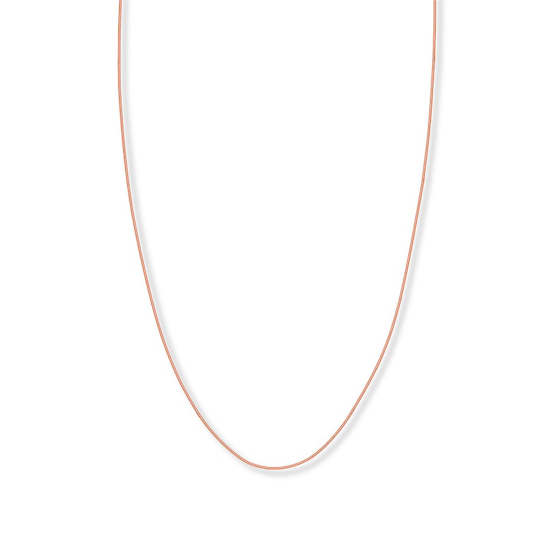Main Image 1 of Snake Chain Hollow 14K Rose Gold 24&quot;