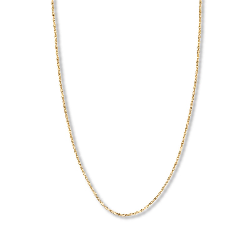 Main Image 1 of Double Rope Chain Hollow 14K Yellow Gold 16&quot;