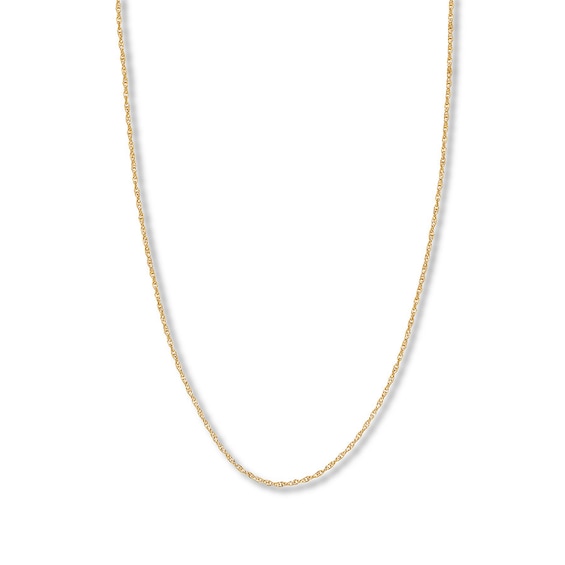 Double Rope Chain Hollow 14K Yellow Gold 18"